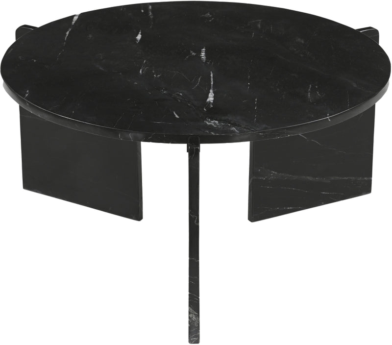 Vernazza Genuine Marble Coffee Table in Black - 77009Black-CT