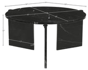 Vernazza Genuine Marble Coffee Table in Black - 77009Black-CT
