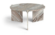 Vernazza Genuine Marble Coffee Table in Brown - 77009Brown-CT