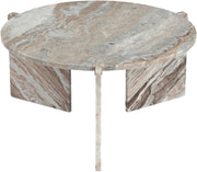 Vernazza Genuine Marble Coffee Table in Brown - 77009Brown-CT