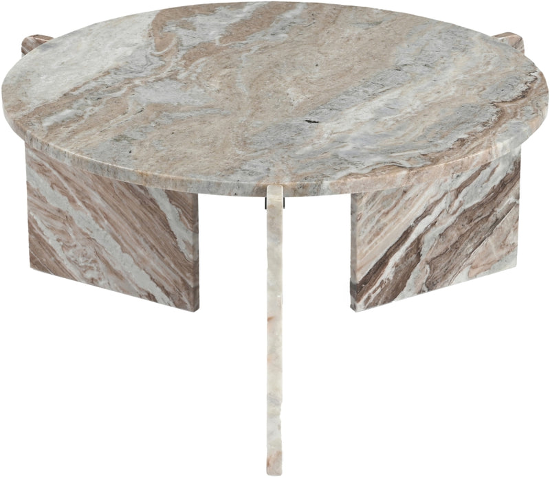 Vernazza Genuine Marble Coffee Table in Brown - 77009Brown-CT