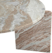 Vernazza Genuine Marble Coffee Table in Brown - 77009Brown-CT