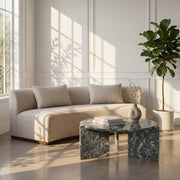 Vernazza Genuine Marble Coffee Table in Green - 77009Green-CT