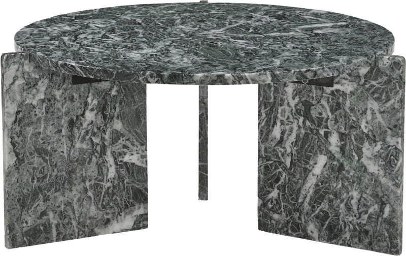 Vernazza Genuine Marble Coffee Table in Green - 77009Green-CT