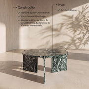 Vernazza Genuine Marble Coffee Table in Green - 77009Green-CT