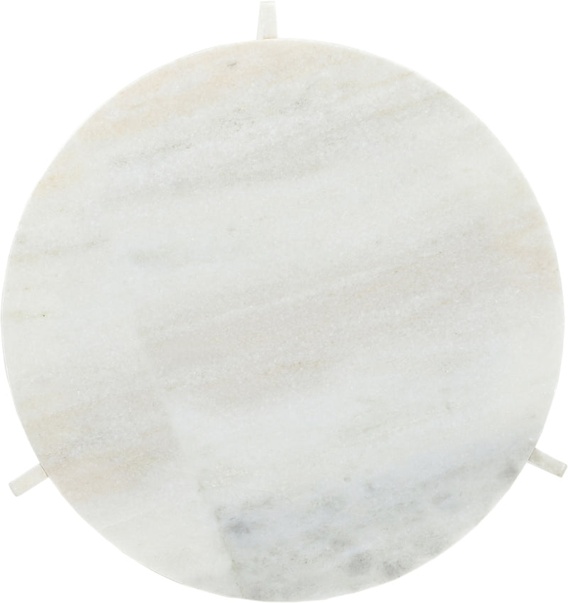 Vernazza Genuine Marble Coffee Table in White - 77009White-CT