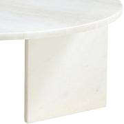 Vernazza Genuine Marble Coffee Table in White - 77009White-CT