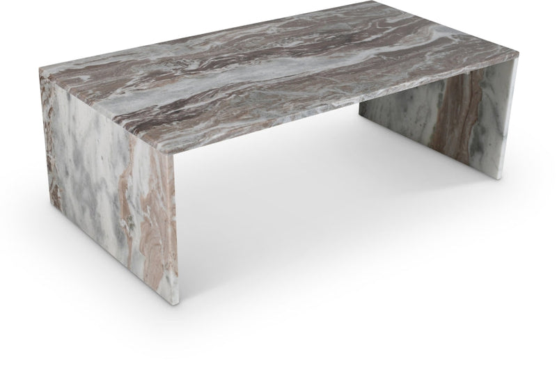 Vernazza Marble Coffee Table in Brown - 99004Brown-CT