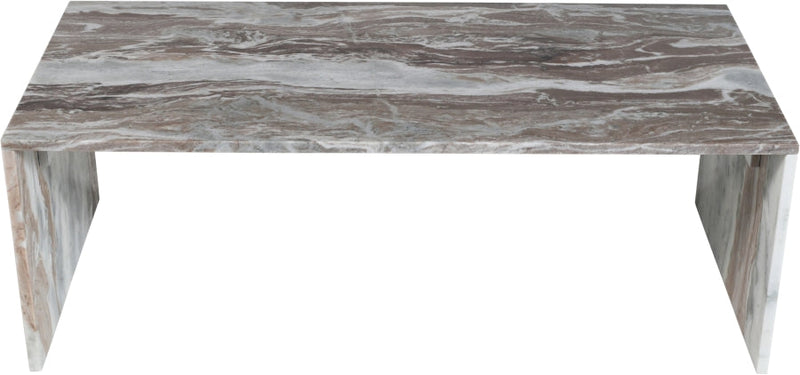 Vernazza Marble Coffee Table in Brown - 99004Brown-CT