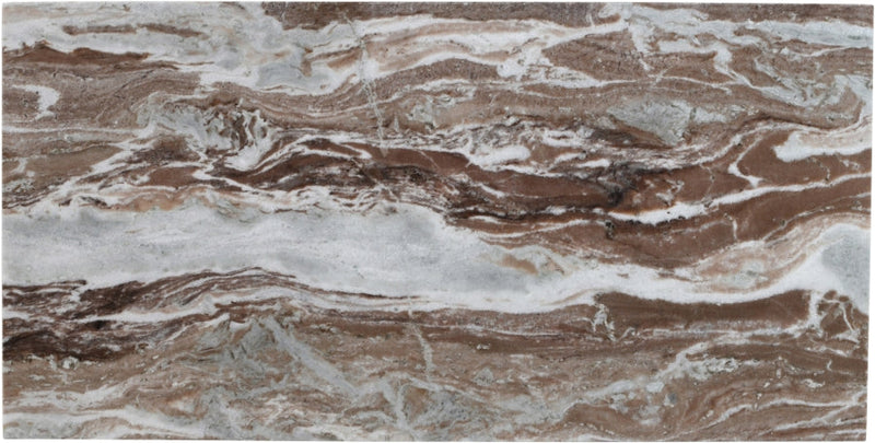 Vernazza Marble Coffee Table in Brown - 99004Brown-CT