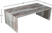 Vernazza Marble Coffee Table in Brown - 99004Brown-CT