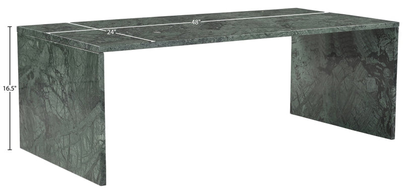 Vernazza Marble Coffee Table in Green - 99004Green-CT