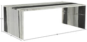 Vernazza Marble Coffee Table in Panda - 99004Panda-CT