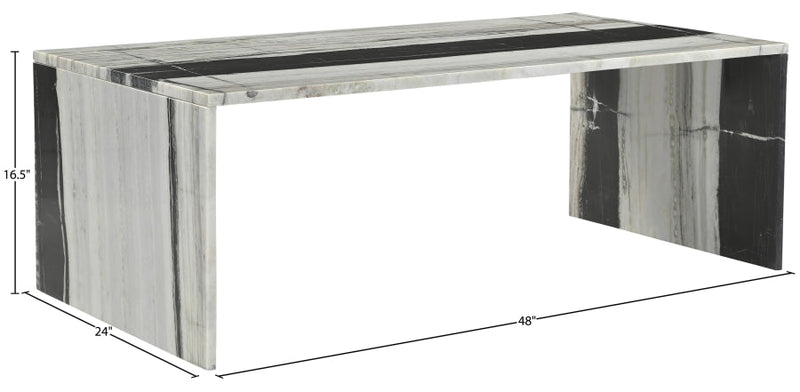 Vernazza Marble Coffee Table in Panda - 99004Panda-CT