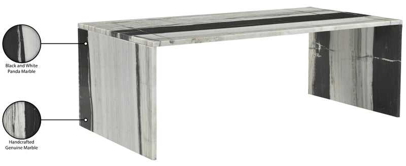 Vernazza Marble Coffee Table in Panda - 99004Panda-CT