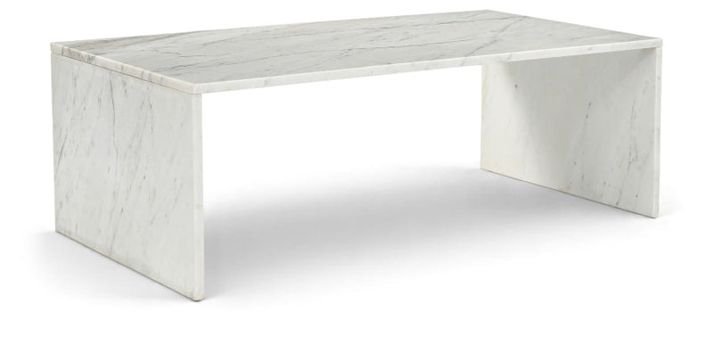Vernazza Marble Coffee Table in White - 99004White-CT