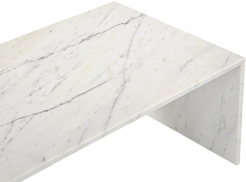 Vernazza Marble Coffee Table in White - 99004White-CT