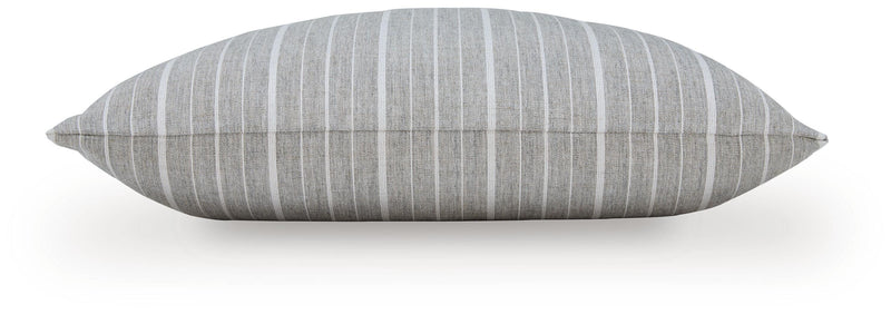 Vernthrone Taupe/White Pillow (Set of 4) - A1001184