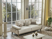 Verona 3-pieces (Sofa & Loveseat & Chair) Livingroom in Cream - 200-MAX-VER-GIR03-GIR05-321