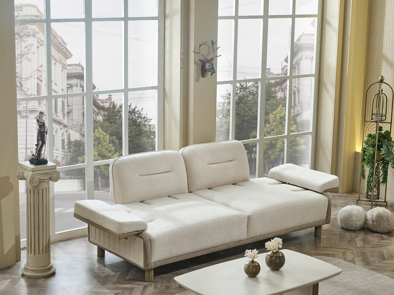 Verona 3-pieces (Sofa & Loveseat & Chair) Livingroom in Cream - 200-MAX-VER-GIR03-GIR05-321