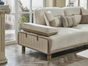 Verona 3-pieces (Sofa & Loveseat & Chair) Livingroom in Cream - 200-MAX-VER-GIR03-GIR05-321