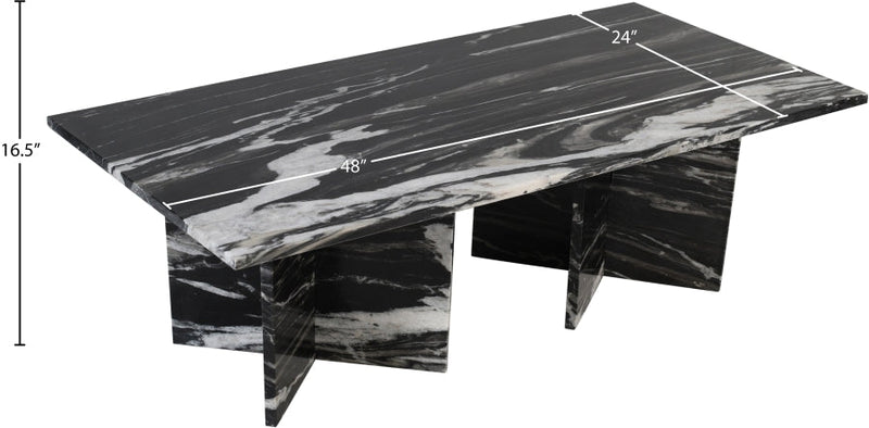 Verona Marble Coffee Table in Black - 220Black-CT