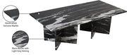 Verona Marble Coffee Table in Black - 220Black-CT