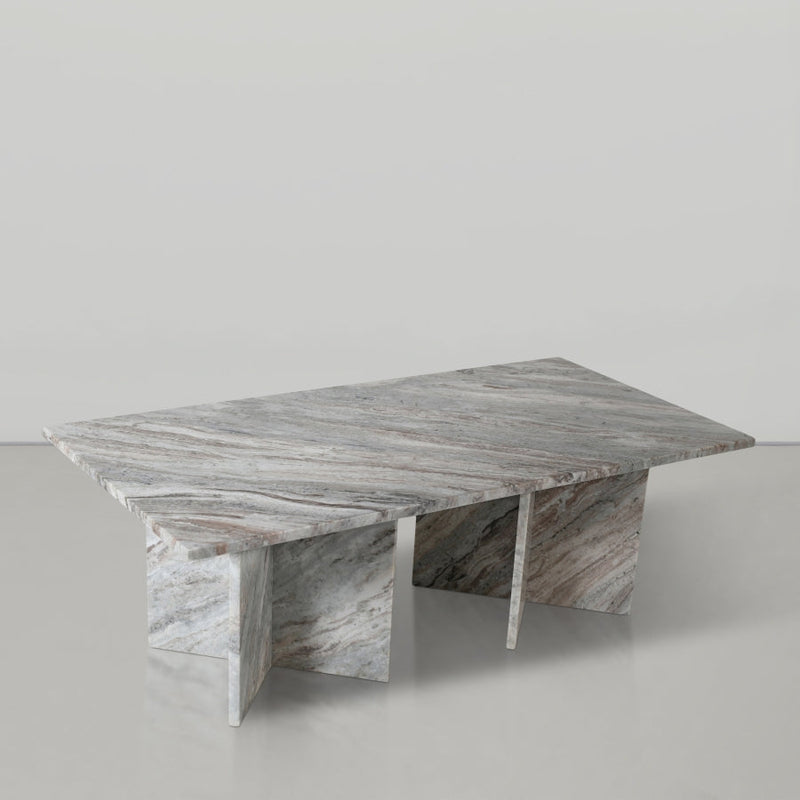 Verona Marble Coffee Table in Brown - 220Brown-CT