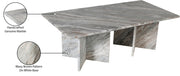 Verona Marble Coffee Table in Brown - 220Brown-CT