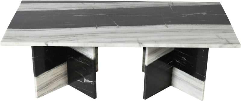 Verona Marble Coffee Table in Panda - 220Panda-CT