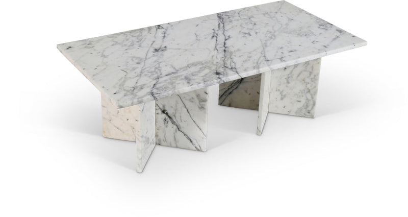 Verona Marble Coffee Table in White - 220White-CT