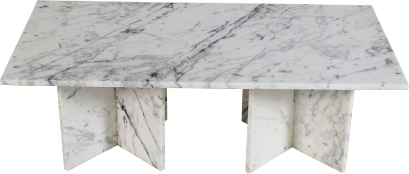 Verona Marble Coffee Table in White - 220White-CT