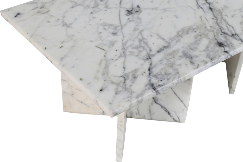 Verona Marble Coffee Table in White - 220White-CT