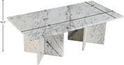 Verona Marble Coffee Table in White - 220White-CT