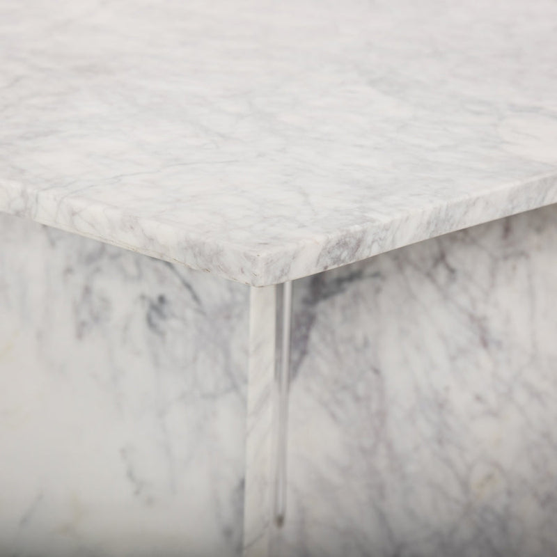 Verona Marble Coffee Table in White - 220White-CT