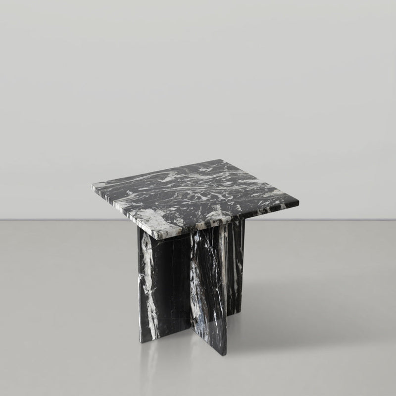Verona Marble End Table in Black - 220Black-ET