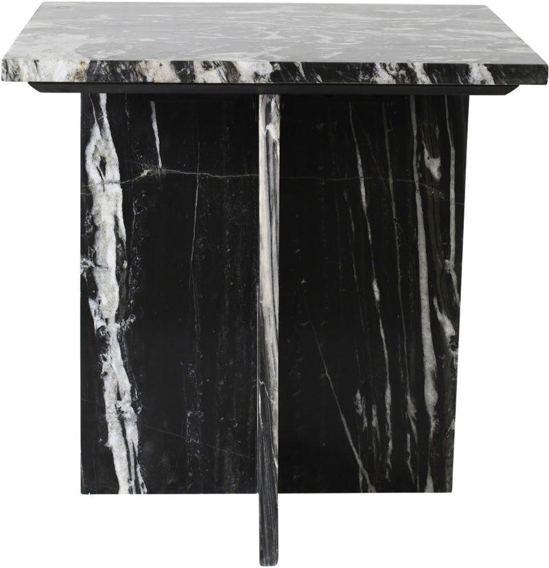 Verona Marble End Table in Black - 220Black-ET