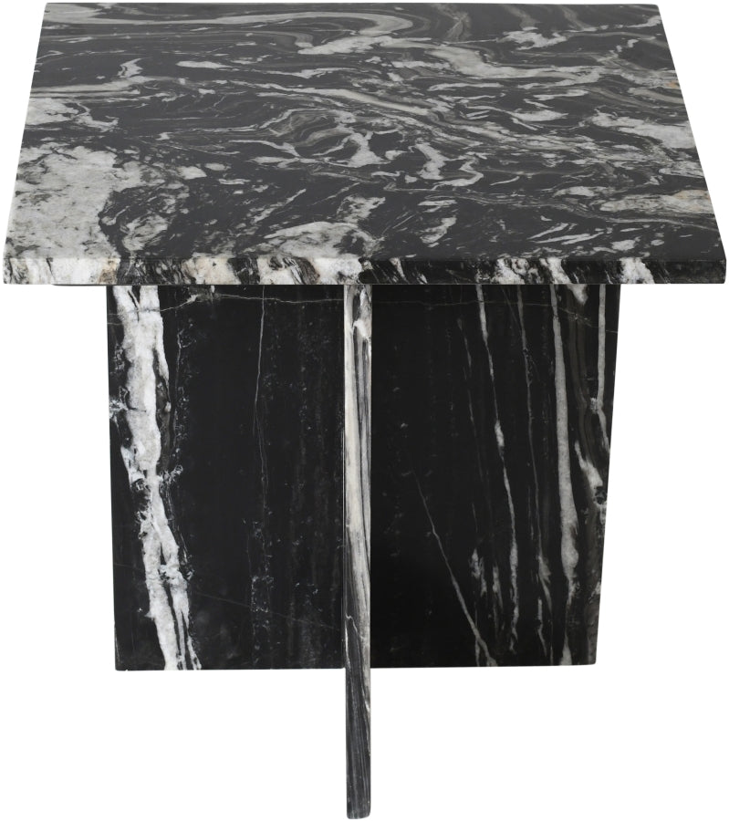Verona Marble End Table in Black - 220Black-ET