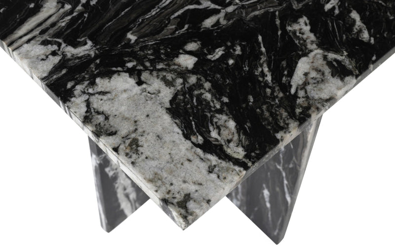 Verona Marble End Table in Black - 220Black-ET