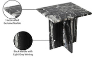 Verona Marble End Table in Black - 220Black-ET