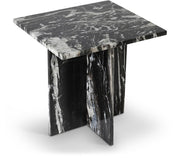 Verona Marble End Table in Black - 220Black-ET