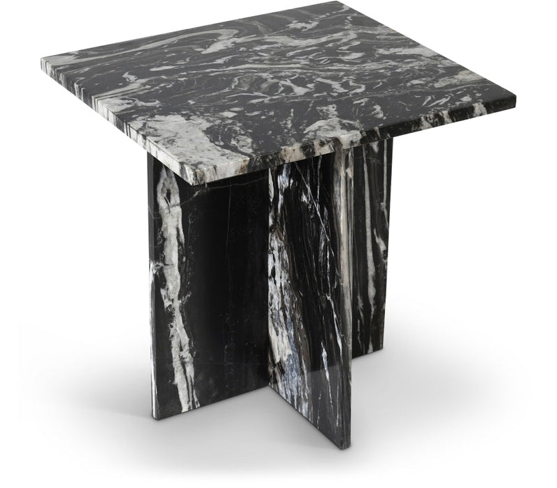Verona Marble End Table in Black - 220Black-ET