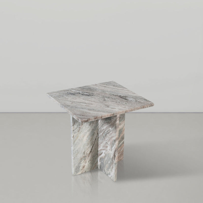 Verona Marble End Table in Brown - 220Brown-ET