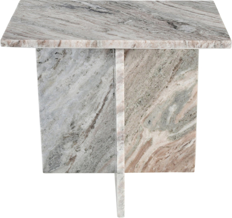 Verona Marble End Table in Brown - 220Brown-ET