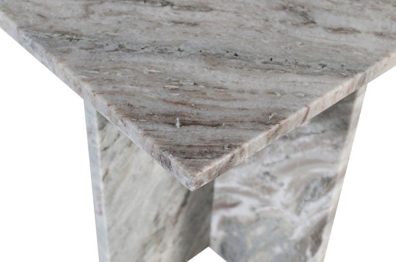 Verona Marble End Table in Brown - 220Brown-ET
