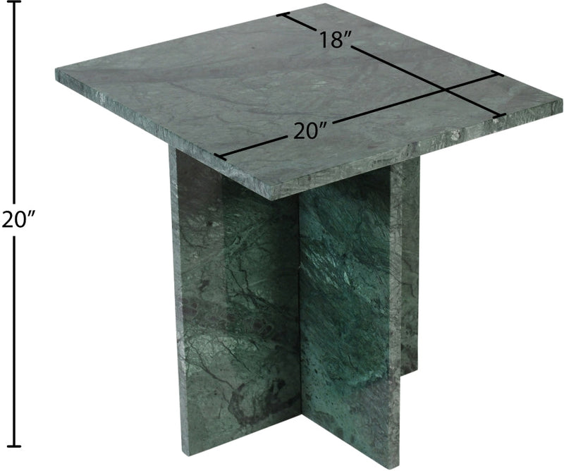 Verona Marble End Table in Green - 220Green-ET