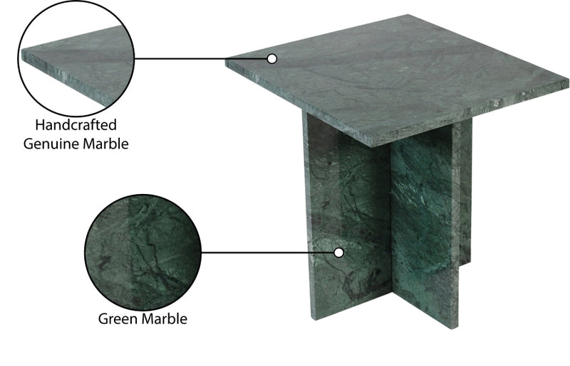 Verona Marble End Table in Green - 220Green-ET