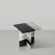 Verona Marble End Table in Panda - 220Panda-ET