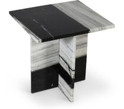 Verona Marble End Table in Panda - 220Panda-ET