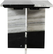 Verona Marble End Table in Panda - 220Panda-ET